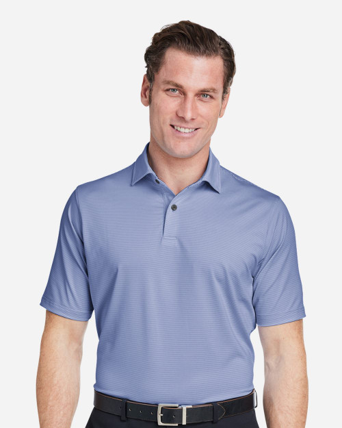 Embroidered USA Made Mini Stripe Tech Polo - I11526