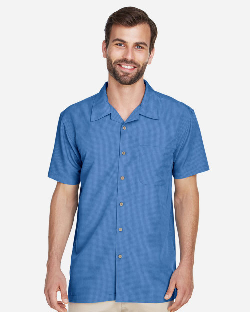 Custom Men's Barbados Textured Camp Shirt - M560
