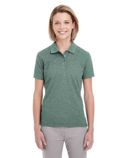 Embroidered Women's Heathered Pique Polo - UC100W