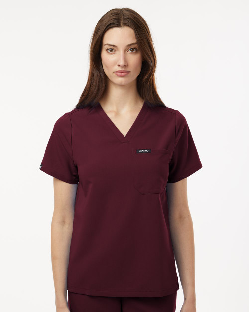 Custom Women's Rhena Essential 1-Pocket Scrub V-Neck Top - W10001