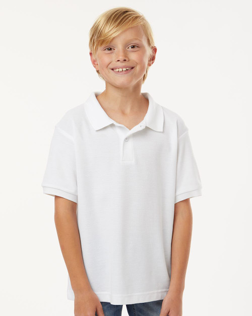 Embroidered Youth Pique Polo - 62800Y
