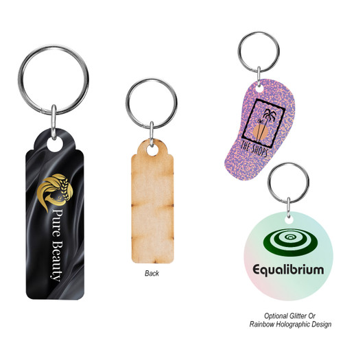 Custom Full Color Wood Key Tag - 3" 20127