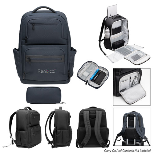 Custom Cutter & Buck® Travel Collection Deluxe Laptop Backpack 35159