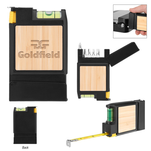 Custom Bruce 7-In-1 Bamboo Multi-Tool Tape Measure 22353