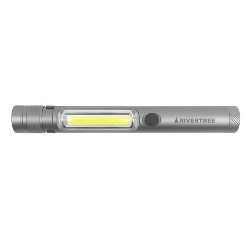 Custom Gun Metal Magnetic Clip-On Dual Flashlight MFL167