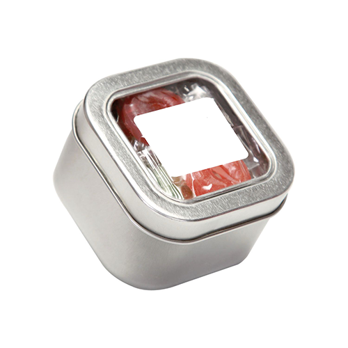 Custom Small Square Window Tin Premium Fill SQTN4PREM