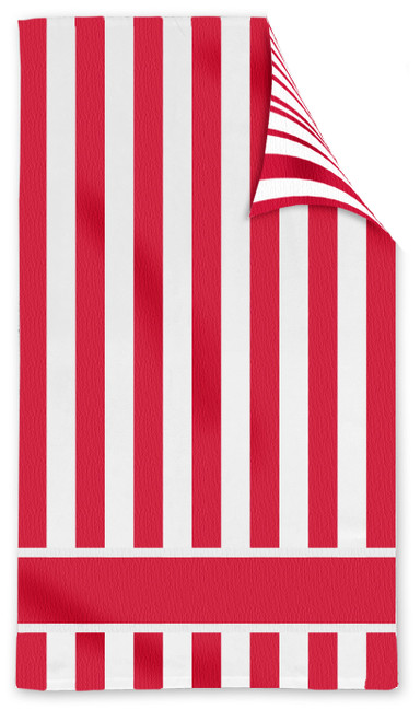 Custom Double Sided Cabana Stripe Beach Towel CB3460
