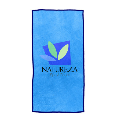 Ocean Blue / Navy Border