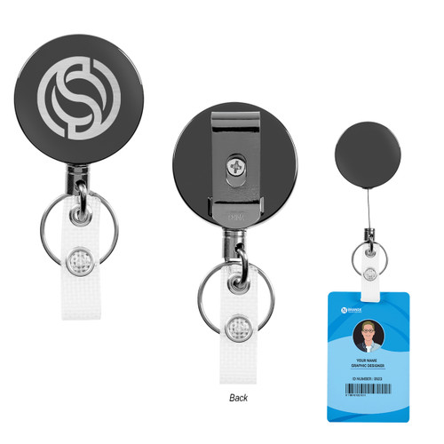 Custom Steel Retractable Badge Holder 80066