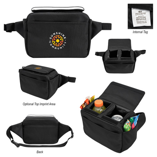 Custom Outpost rPET 2 Can Cooler Belt Bag 35178