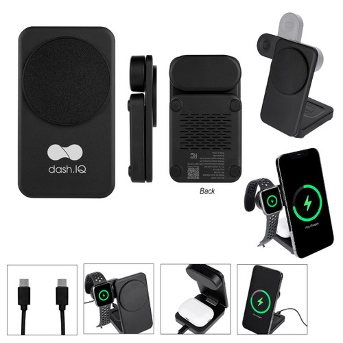 Custom Foldable rABS Magnetic Wireless Charger 25645