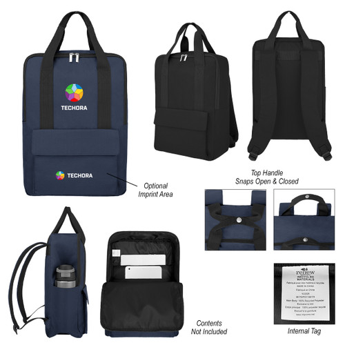 Custom Rainer rPET Laptop Backpack 35179