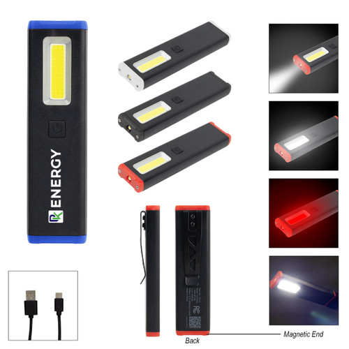 Custom Rechargeable Slim Clip COB Flashlight 20141