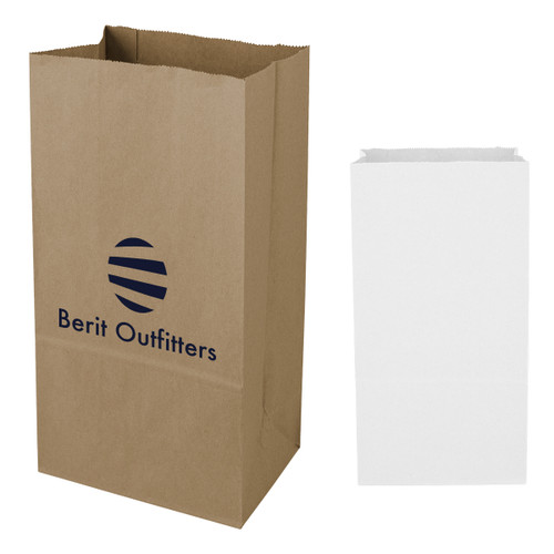 Custom 12# SOS Kraft Paper Bag - 7.06" x 13.75" 99943