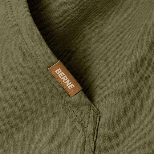 Custom Berne Heritage Zippered Pocket Hooded  Sweatshirt - Mens