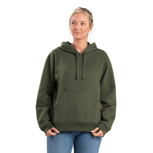 Custom Berne Heritage Zippered Hooded Pullover Sweatshirt - Womens