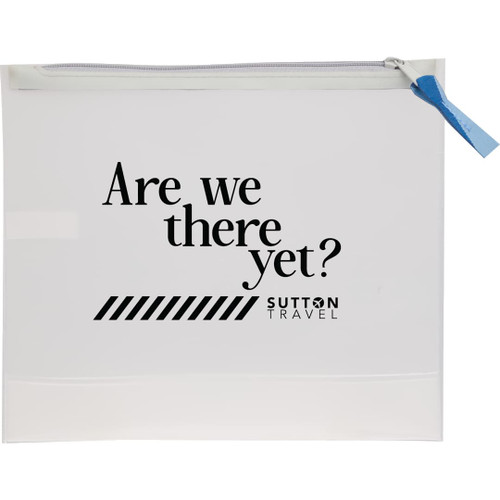 Custom Wander and Roam Clear Travel Pouch