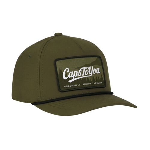 Performance 5 Panel Rope Caps - Custom Patch Hats