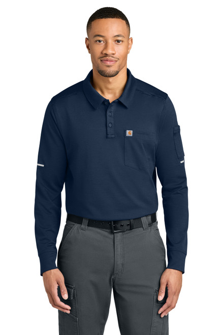 Embroidered Carhartt FLD & RSCU Long Sleeve Polo CTC16129