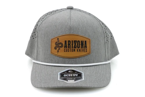 Perforated Mesh Rope Caps - Custom Leather Patch Hats