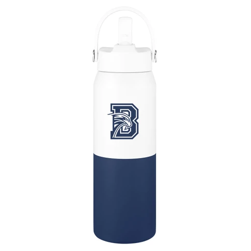 WHITE WITH NAVY BLUE