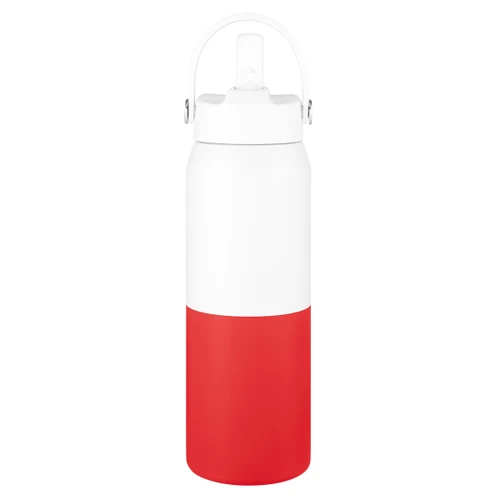 WHITE WITH RED
