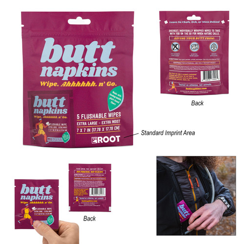 Custom Butt Napkins Flushable Wipes 90096