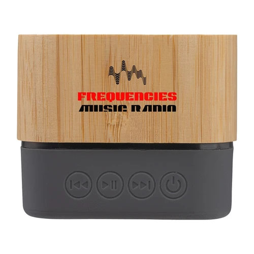 Custom Cadence Bamboo Wireless Light-Up Speaker