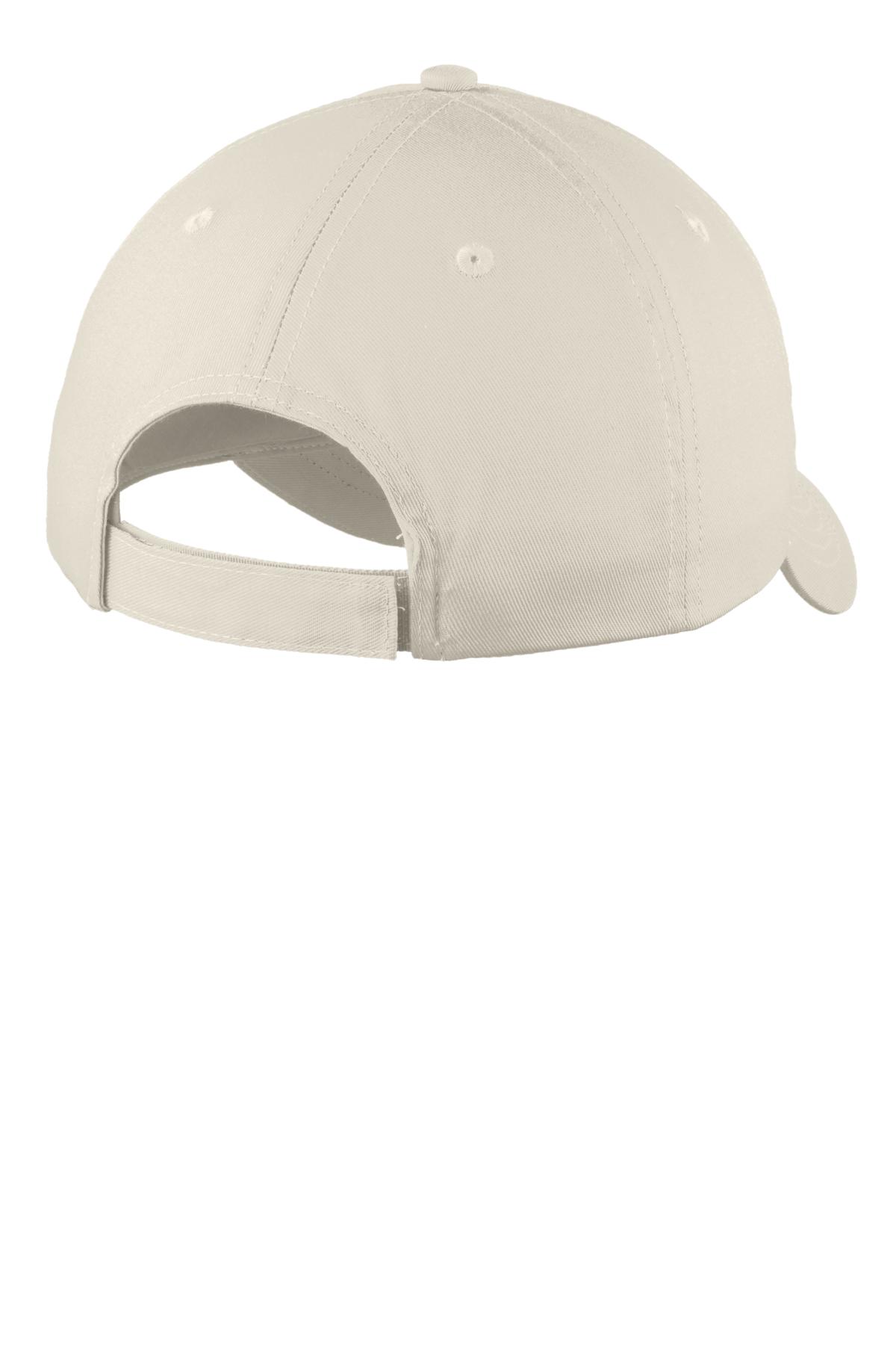 Custom Embroidered Port Authority Six-Panel Unstructured Twill Cap
