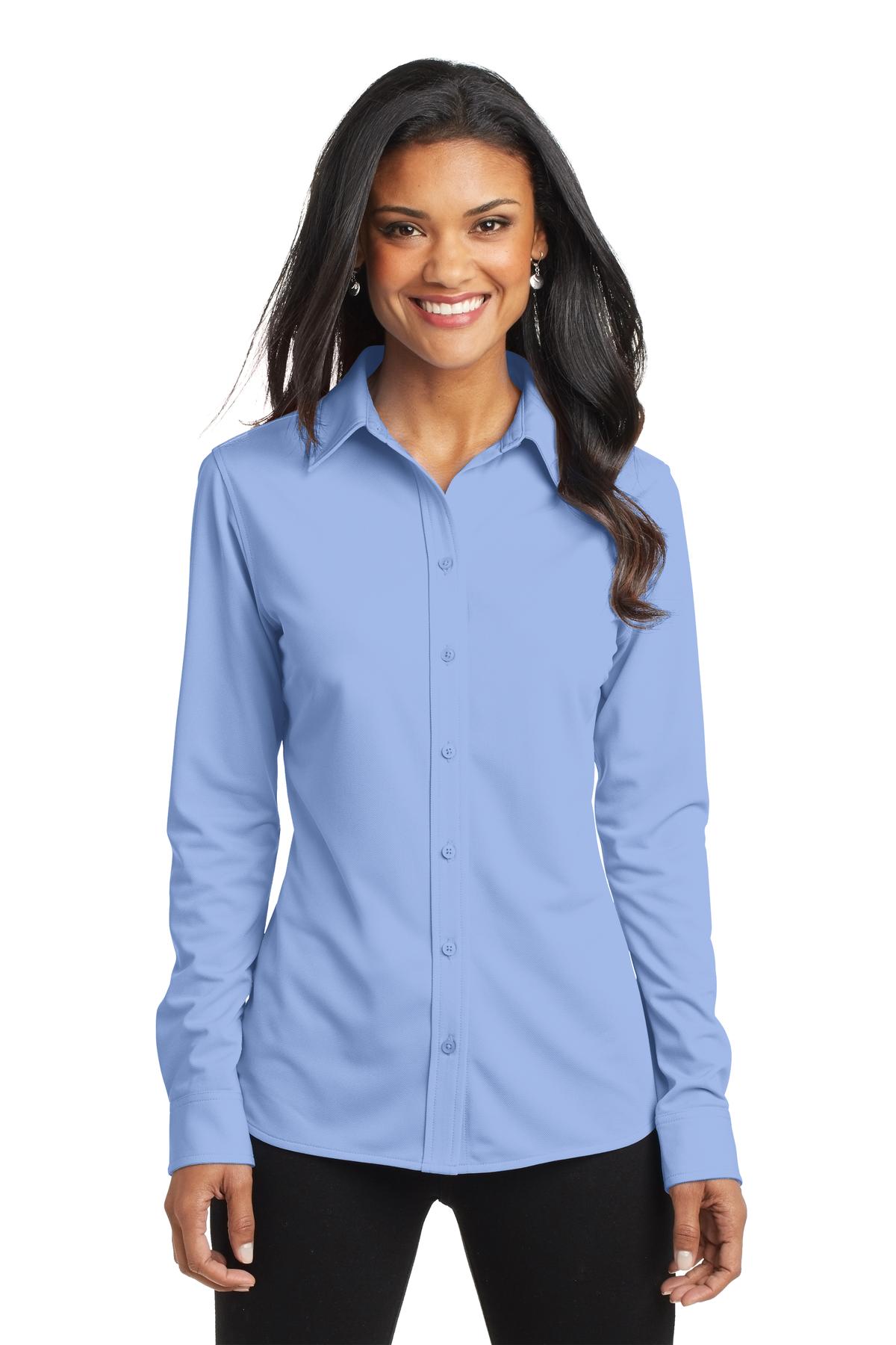 Embroidered Port Authority Women's Dimension Knit Dress Shirt