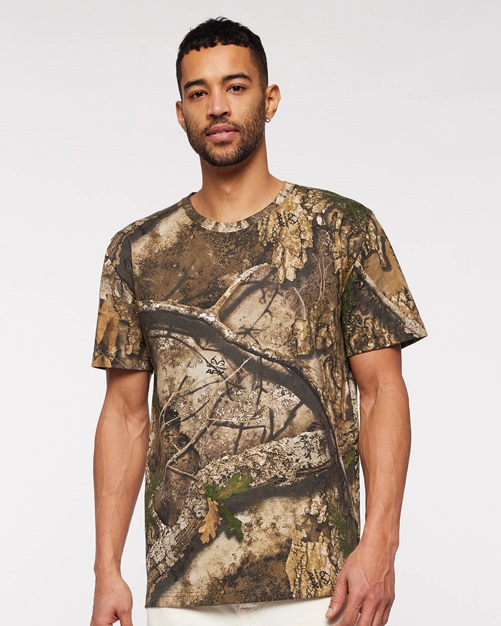 T-shirt Uomo Manica Lunga Realtree - Legno, Taglia 2XL, Con Taschino, Cotone