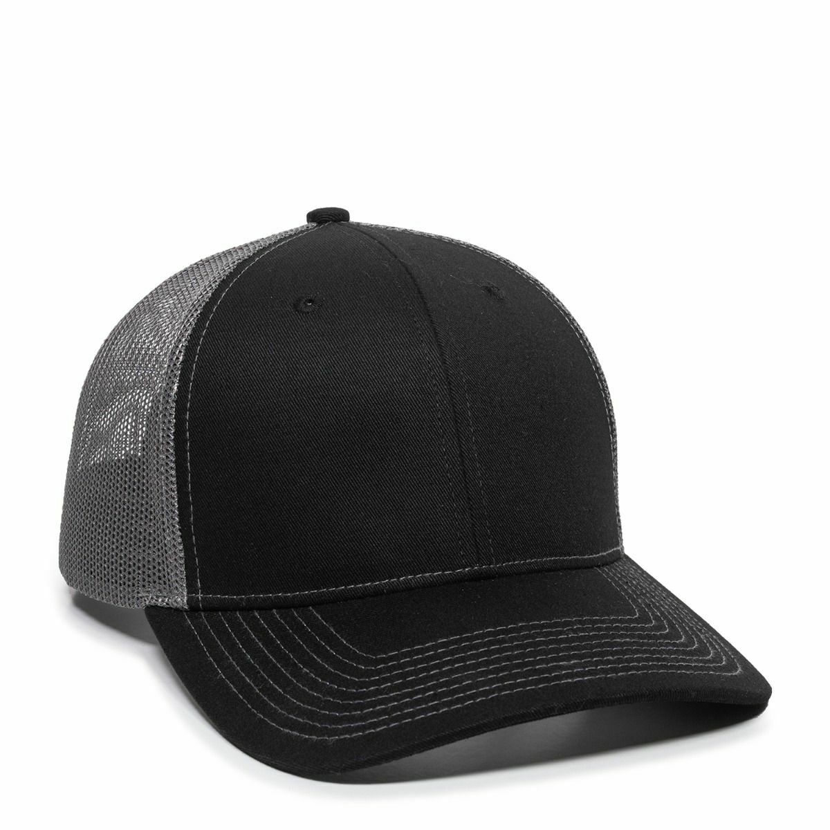 EMBROIDERY CAP BLACK × CHARCOAL Grateful Dead Skull Embroidery Trucker - Black | James Perse