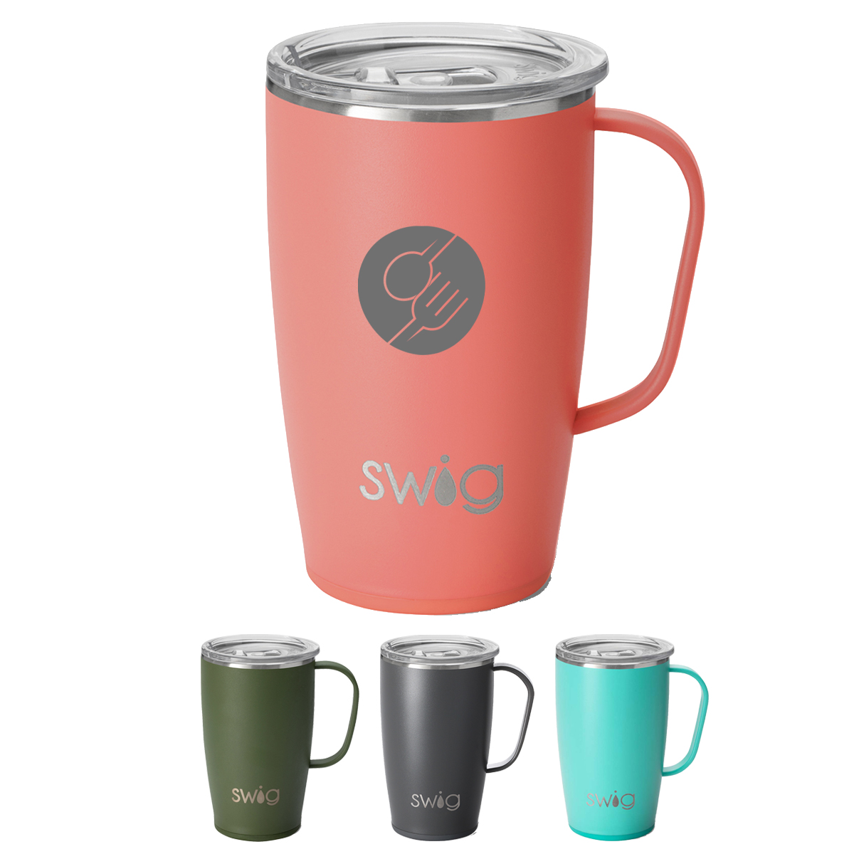 Swig Insulated Travel Mug 18 oz To Go Coffee Cup for Hot & Cold