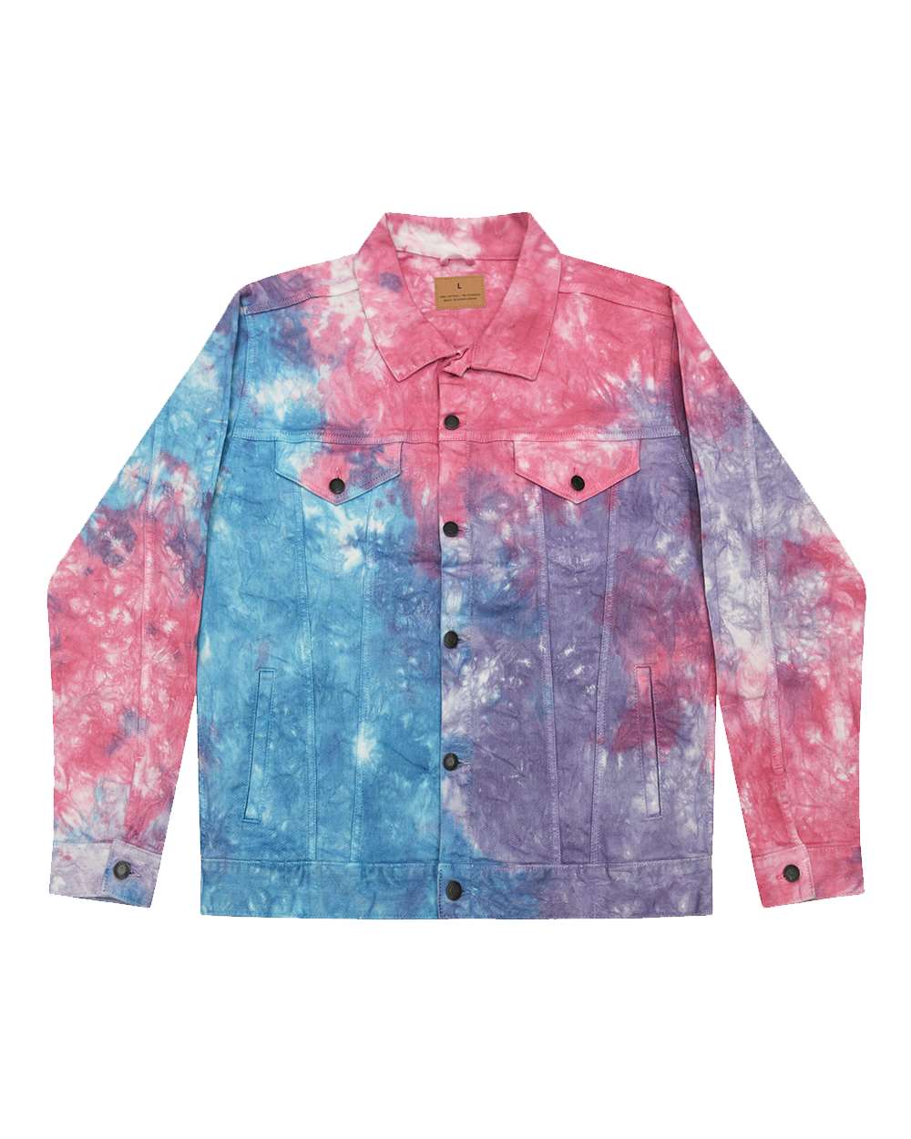 Embroidered Tie-Dyed Denim Jacket 9050 CapsToYou