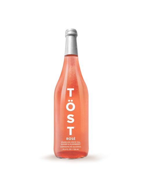 TÖST ROSÉ Sparkling White Tea, Ginger & Elderberry 750 ml
Dry, Sparkling, Sophisticated and Not Too Sweet.
