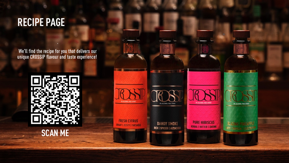 Crossip Wholesale A picture of the four flavours of Crossip non-alcoholic spirits