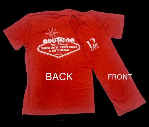 12 Bones- "Tender Butts, Sweet Racks, Tasty Brews"-Brick Orange