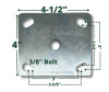 Mounting plate dimensions for the ZTC-3-PLY dolly