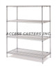 AC186063 18" x 60" x 63" Chrome Wire Shelving Rack with 4 Shelves