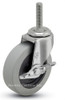 Polyurethane Single Wheel Threaded Stem with Brake