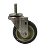 3DXSSPPS 3" Stainless Steel Stem Caster, Gray Polyurethane Tread
