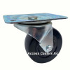 4" single ball race swivel caster with soft rubber wheel