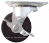 4PUSRSB 4" Swivel Caster with brake, soft rubber wheel 4PUSRSB 4" Swivel Caster with brake, soft rubber wheel