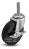 2 in Soft Rubber Threaded Stem Caster Wheel with Brake