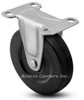 4 inch Soft Rubber Rigid Caster Wheel