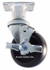 Adjustable equipment caster wheel with brake