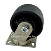 6A310FRS 6" x 3" Kingpinless Swivel Plate Caster, Ductile Iron Wheel
