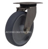 LEX-TPA 160G-14 Blickle 6" Swivel Caster TPE Wheel Stainless Steel Plate Ba