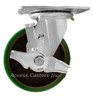 5 inch poly on cast swivel caster with brake