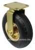 8" Rigid Bellman cart caster with brass finish
